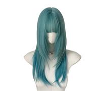 Perruque Cosplay Pour femmes Perruque, femme, taille haute, cheveux longs et raides, haut complet, couvre-tête sans couture Glamour perruque