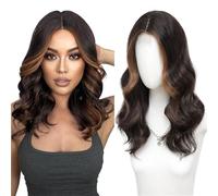 Perruque Cosplay Pour femmes Perruque haute température for femme, petite couverture de cheveux en dentelle, rouleau moyen, sur le front Glamour perruque(Multi-colored)