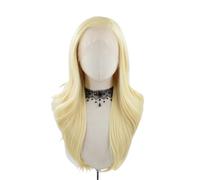 Perruque Cosplay Pour femmes Perruque Lace Front Wig synthétique longue platine, perruques synthétiques ondulées brunes for fête Cosplay Glamour perruque(24inches)