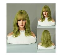 Perruque Cosplay Pour femmes Perruque verte Matcha for femmes perruque de cheveux synthétiques Bob longueur d'épaule perruque ondulée Cosplay fête femme faux cheveux perruque d'halloween Glamour perru