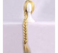 Perruque Cosplay princesse emmêlée 120 cm 47"perruque de cheveux synthétiques Super longue raiponce blonde + casquette de perruque 395A
