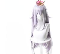 Perruque Cosplay Princesse Teresa Anime Bowsette Booette, Cheveux Longs Et Raides Violets Grisâtres Pour Halloween, Fête, Carnaval, Vie Nocturne, Concerts, Mariages
