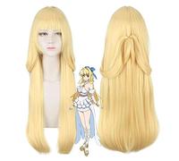 Perruque cosplay Ristarte héros prudent le héros est maîtrisé mais trop prudent Ristarte longue perruques de fête de cheveux synthétiques jaunes perruque Ristarte PL-609