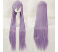 Perruque cosplay universelle 100 cm couleur longs cheveux droits cos animation fil haute température 099 couleur : rose net 078 [1 mètre]