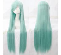 Perruque cosplay universelle 100 cm couleur longs cheveux droits cos animation fil haute température 099 couleur : rose net 075 [1 mètre]