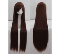 Perruque cosplay universelle - 100 cm - Couleur : longs et droits - Fil anime - 099 - Couleur : rose net 007 [1 mètre]