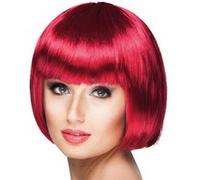 perruque coupe cheveux carré frange rouge femme - boland 85892 Rouge G