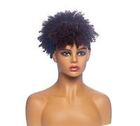 Perruque Court Kinky Curly Bandeau Perruques pour Femmes Noires Afro Curls Blonde Perruques avec Écharpe Naturel Bouclés Cosplay Perruque Synthétique Faux Cheveux