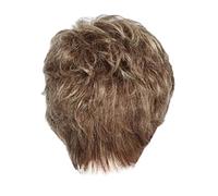 Perruque courte à frange complète pour femmes, perruque brune, coiffure cool