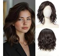 Perruque Courte Blonde Ombrée Synthétique Avec Cheveux De Bébé, Coupe Au Carré Dégradée, Longueur Aux Épaules, En Fibre Résistante À La Chaleur, Pour Un Usage Quotidien