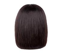 Perruque Courte Bob Lace Wig Cheveux Humains Brésiliens Vierges 8a Sans Colle Avec Cheveux De Bébé Pour Femme Noire Pré épilée Densité 180% Couleur Naturelle 20,3 Cm
