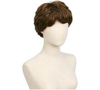 Perruque courte bou brune pour femme, cheveux synthétiques naturels et souples, coupe pixie en fibre résistante à la chaleur, filet intérieur respirant, port quotidien, style européen tendance