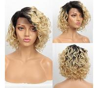 Perruque courte bouclée Pixie Cut Bob 8 pouces, perruque frontale en dentelle cheveux humains, perruque sans colle, avec cheveux de bébé, convient aux femmes à porter lors de fêtes quotidiennes(Gradie