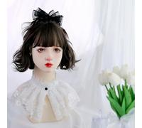 Perruque Courte Bouclée Pour Femme Lolita Jk Daily Sweet Cool Hot Girl Perruque Mignonne Pour Fête Noël Halloween (Brown)