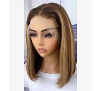 Perruque Courte, Coupe Au Carré, Blonde, Pré-Épilée, Avec Lace Front Transparent PART 12inch#180#P427