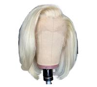 Perruque courte en cheveux humains raides avec lace front 13x4 for femmes(8inches)