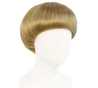 Perruque courte et lisse style bob rétro années 60 for homme, idéale for un costume ou un cosplay. Hairline Fine(Blonde)