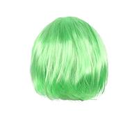 Perruque courte marron pour homme - Perruque de carnaval - Perruque de cabaret et perruque - Perruque bouclée - Mèches courtes (vert, taille unique)