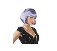 Boland Perruque cabaret mi-longue bob à franges cheveux synthétiques mauve Taille Unique
