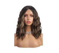 Perruque Courte Ondulée For Femmes De 14 Pouces, Perruques Synthétiques Bouclées Avec Partie Centrale De Longueur D'épaule For Un Usage Quotidien Effet naturel et Volumineux(R2-6-26)