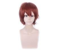Perruque courte or jaune gris bleu marron vin rouge Orange haute température fibre synthétique perruques Costume fête Cosplay perruque PL-002-35