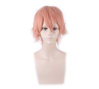 Perruque courte or jaune gris bleu marron vin rouge Orange haute température fibre synthétique perruques Costume fête Cosplay perruque PL-002-50