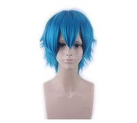 Perruque courte or jaune gris bleu marron vin rouge Orange haute température fibre synthétique perruques Costume fête Cosplay perruque PL-002-53