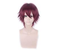 Perruque courte or jaune gris bleu marron vin rouge Orange haute température fibre synthétique perruques Costume fête Cosplay perruque PL-002-39