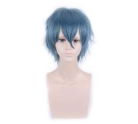 Perruque courte or jaune gris bleu marron vin rouge Orange haute température fibre synthétique perruques Costume fête Cosplay perruque PL-002-55