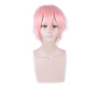 Perruque courte or jaune gris bleu marron vin rouge Orange haute température fibre synthétique perruques Costume fête Cosplay perruque PL-002-45