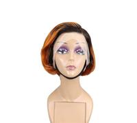 Perruque courte pixie lisse for femmes noires, 13 x 4 x 1, perruque frontale en dentelle avec raie en T for usage quotidien Extensions de cheveux(1B/350)