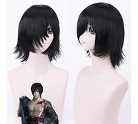 Perruque courte pour homme cosplay noir naturel juvénile noir aveugle tomb notes Zhang Qiling frère