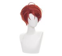 Perruque courte rouge Sawaki Momoe Anime Wonder Egg Priority pour cosplay, fête d'Halloween + bonnet de perruque