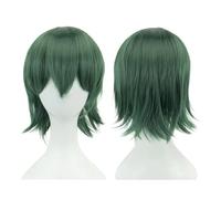 Perruque courte unisexe synthétique de 30 cm (12 pouces) avec frange, style bob, rose, blond, orange, for cosplay, fête, costume Lolita, perruque(D)