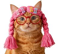 Perruque Couvre-Chef De Chat Accessoires De Cosplay Tresses Et Lunettes
