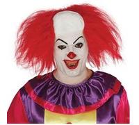 Fiestas Guirca – Perruque clown GUI4976 – crâne chauve avec cheveux rouges – boîte conteneur