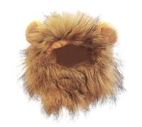 Perruque crinière de lion | Costume d'Halloween pour chat | Costume réglable pour animal domestique | Chapeau crinière de lion lavable pour chats ou petits chiens, tenue confortable en fourrure pour