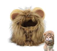 Perruque crinière de lion pour chat, perruque crinière de lion pour animaux de compagnie,Costumes pour animaux de compagnie, chapeau fantaisie, poils de Lion, vêtements pour chat, robe - Perruque crin