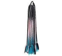 Perruque Crotchet Tresses Perruques Synthétiques Dreadlocks Tresses Cheveux 60 Cm De Long Dreadlock Perruque Twist Perruques Pour Femmes Noires Cheveux Synthétiques Gris Perruques Pour Femmes (A)