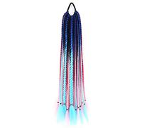 Perruque Crotchet Tresses Perruques Synthétiques Dreadlocks Tresses Cheveux 60 Cm De Long Dreadlock Perruque Twist Perruques Pour Femmes Noires Cheveux Synthétiques Gris Perruques Pour Femmes (D)