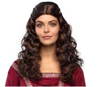 Boland 85717 - Perruque Burgfräulein, cheveux synthétiques bruns avec boucles, Accessoires pour Costumes de Carnaval, Carnaval, Fête à thème