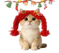 Perruque d'animaux | Chapeau et doux - Chapeau pour chiens et décoration cosplay pour chats, pour taille moyenne et grande maison, séance photo, jeu de rôle, Halloween, Noël, fête