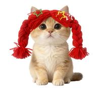 Perruque d'animaux | Pour animaux domestiques A - ou pour cosplay - Perruque pour chiens et chats - Pour taille moyenne et grande maison, séance photo, de rôle, Halloween, Noël, fête, anniversaire