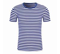 Perruque de carnaval à manches courtes - Pure Shirt - Coupe ample - Pour couples - T-shirt - Body pour femme, bleu, XL