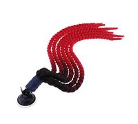 Perruque de casque de moto faite à la main pour queue de cheval Rouge