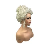 Perruque de cheveux courts pour femme - Bou blanche - Marie Antoinette - Costume - Tenues - Accessoires pour adultes et femmes.