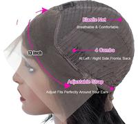 Perruque de cheveux humains en dentelle, 4x4 Closure, 150% de densité, 13x4 perruque de front, 16 pouces, 150