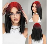 Perruque de cheveux humains haut de gamme, Perruque for femme, longueur d'épaule droite, blond ombré marron, perruque superposée haute densité for usage quotidien en soirée, aspect naturel et port co