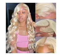 Perruque de cheveux humains haut de gamme, Perruque Lace Front Wig naturelle Body Wave, cheveux naturels, couleur Blonde, Full Frontal HD, Transparent, 13x4, 13x6, densité 200%, 16 à 32 pouces, for fe
