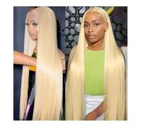 Perruque de cheveux humains haut de gamme, Perruque Lace Frontal Wig naturelle lisse blonde, cheveux humains, lisses, densité 200, 13x4, HD, Transparent, for femmes, aspect naturel et port confortabl